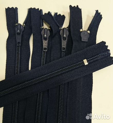 Молнии обувные 20см тёмно-синие и серые