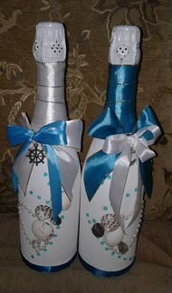 Свадебные бутылки шампанского