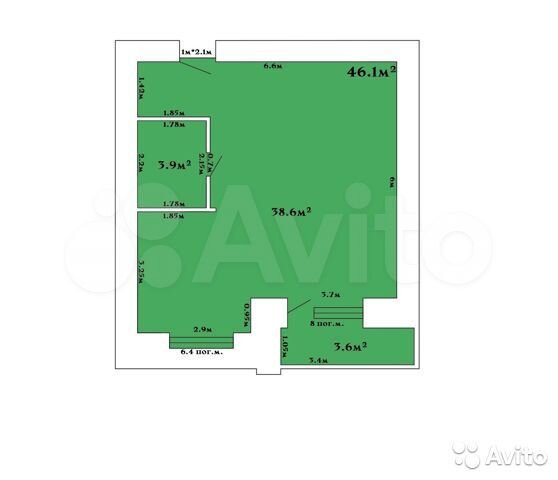 1-к. квартира, 46 м², 5/12 эт.