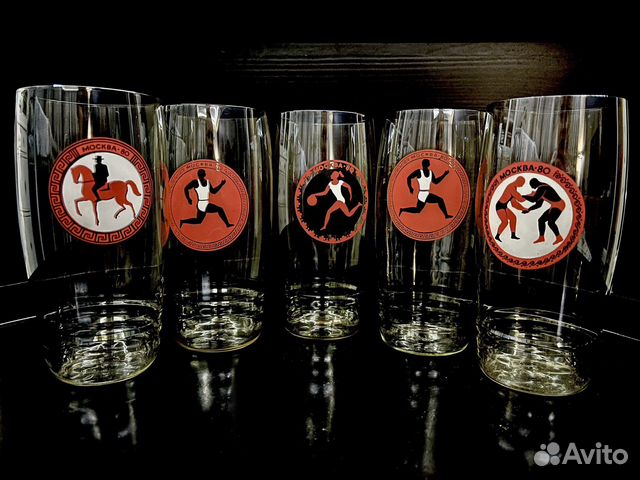 Стаканы коллекционные Олимпиада Москва 80