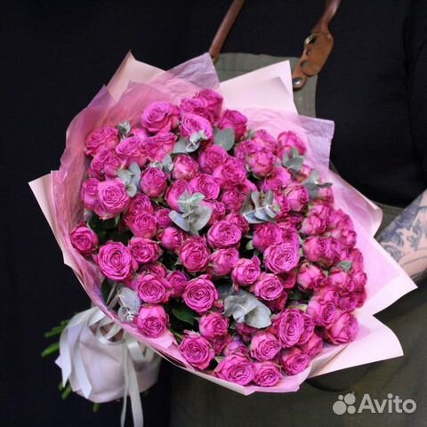 25 Кустовых Пионовидных Роз. Букеты.Доставка