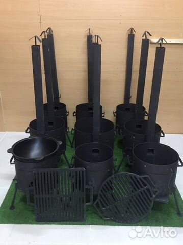 Печь для казана с трубой