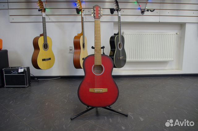 Амистар M-313-RD Акустическая гитара, красная
