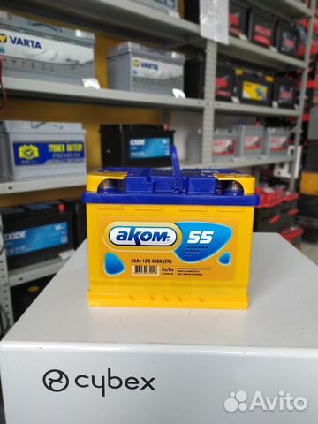 Аккумулятор 55Ah Akom 500A прямой полярности