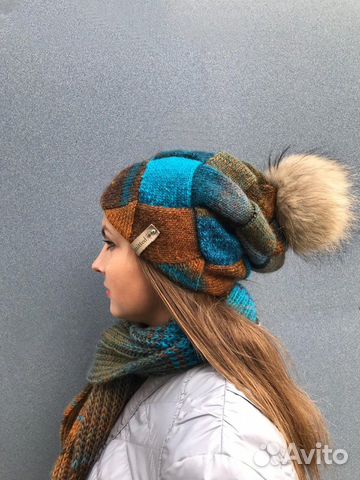 Шапка, шарф ручная работа