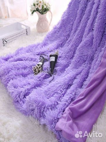 Пледы пушистые(травка) в асс