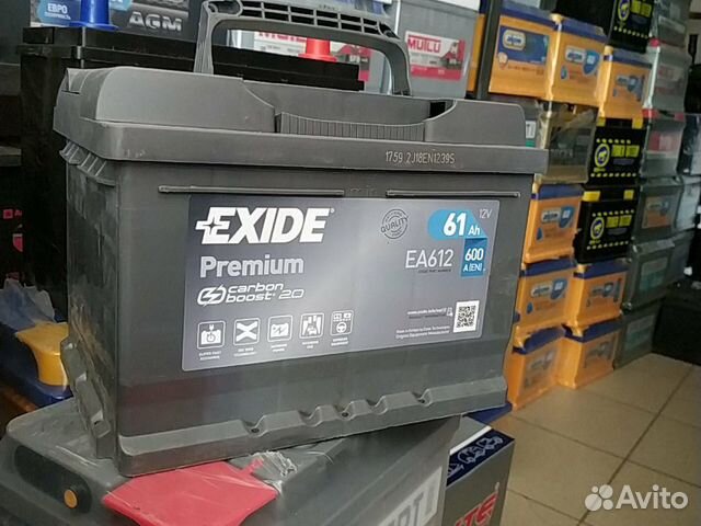 Аккумулятор Exide 61ач низкий