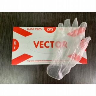 Виниловые перчатки S, M