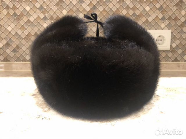 Норковая цельная шапка