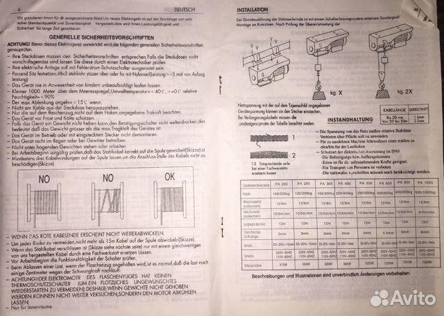 Лебедка электрическая ра 125/250 220 V