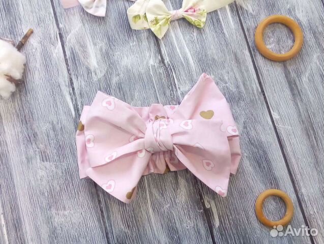 Бантики ободок повязка с цветами