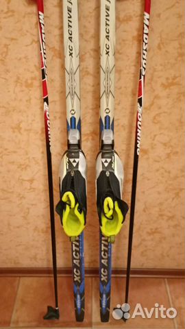 Комплект детские лыжи, ботинки fischer и палки