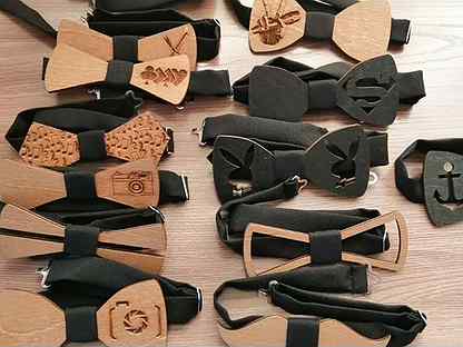 Деревянные галстуки-бабочки