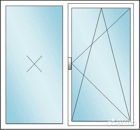 Окно пластиковое 1290 на 1310