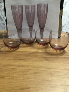 Фужеры и бокалы СССР цветное стекло