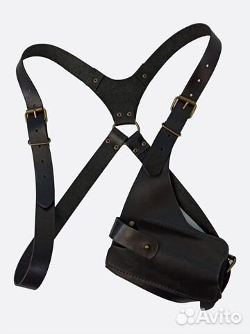 Кобура наплечная для телефона натуральная кожа