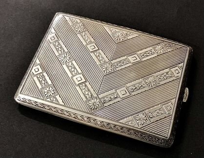 Портсигар редкий антикварный Чехословацкий серебро