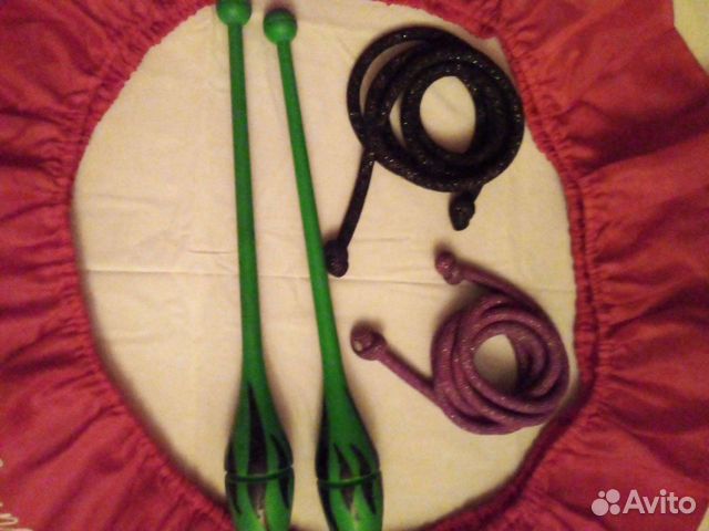 Гимнастические: скакалки, булавы, чехол для обруча