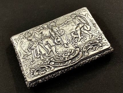 Портсигар серебро антик 1890 год Германия