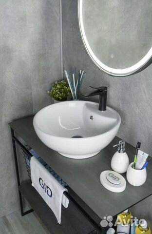 Накладная белая раковина для ванной Gid N9001