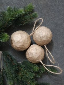 Елочные игрушки-папье маше для творчества