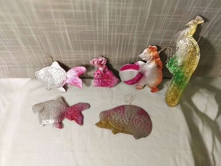 Елочные украшения ссср, картонные