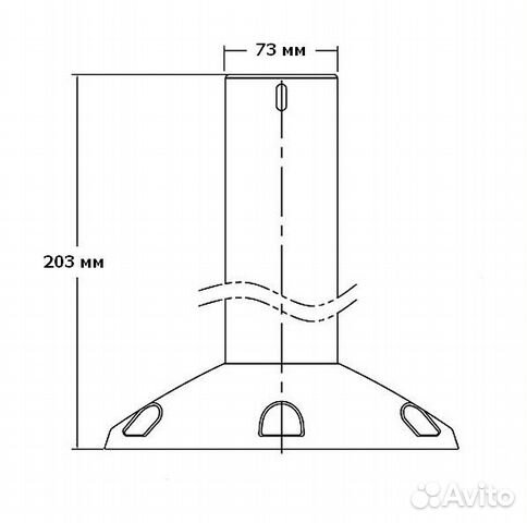 Стойка под сиденье columbia 200 мм, диаметр 73 мм