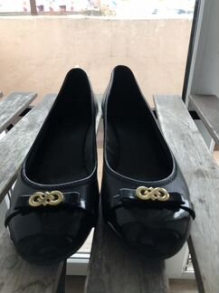 Балетки кожаные на танкетке Cole Haan