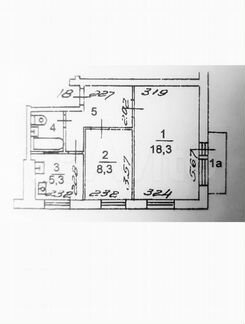 2-к квартира, 42.3 м², 5/5 эт.