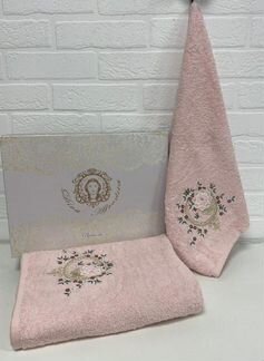 Набор из 2 полотенец Dafna Цвет: Розовый (50х90 см,70х140 см)