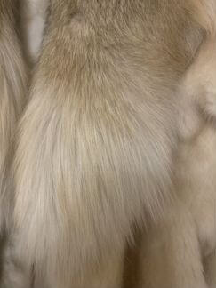 Шуба норка с лисой