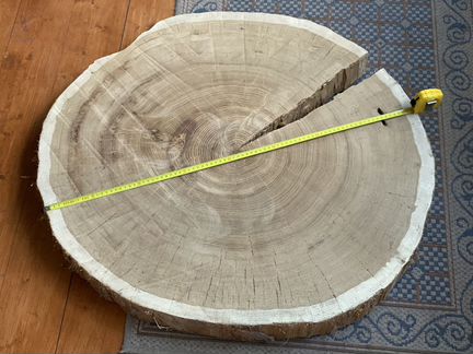 Огромный Слэб дубовый спил 82 см