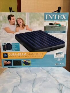 Матрас intex+насос+подушки