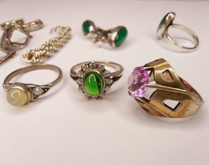 Кольца серебро 875 925