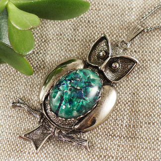 Подвеска Совушка бирюзовая