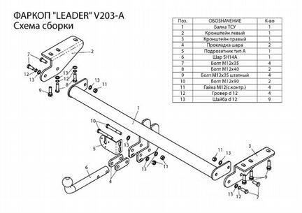 Фаркоп Вольво хс 90 / volvo XC-90