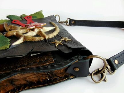 Сумка натуральная кожа Назад в СССР ручная работа