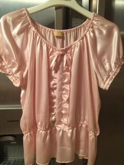 Блузка, топ для девочки, 9-11 лет, 100 шёлк