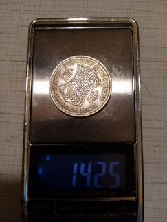 Великобритания 1/2 кроны, 1941г серебро