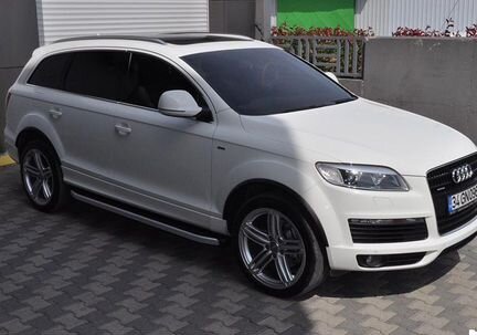 Пороги подножки на Audi Q7 2006-2015г