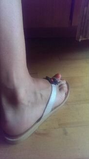 Шлепки кожаные