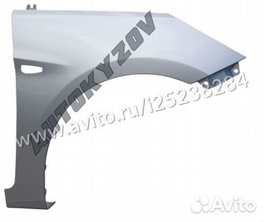 Крыло переднее правое Хендай Солярис серебро