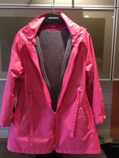 Плащ-ветровка с утеплённой подкладкой для девочки