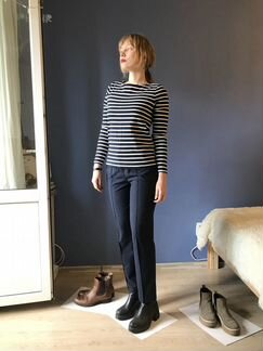 Брюки Elis темно-синие трикотажные размер 42