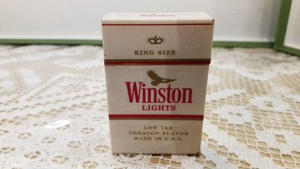 Зажигалка Winston редкая в форме пачки сигарет