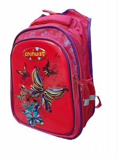 Рюкзак школьника для девочки, 3д рисунок, розовый