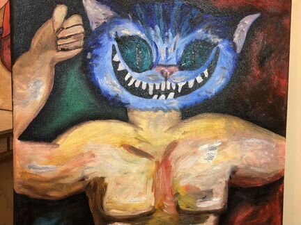 Картина маслом «Котик 21 века»