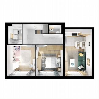2-к квартира, 63.1 м², 23/32 эт.