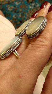 Серьги и кольцо из серебра