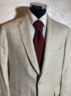Пиджак Brioni, размер 52. Шерсть, шёлк, лён